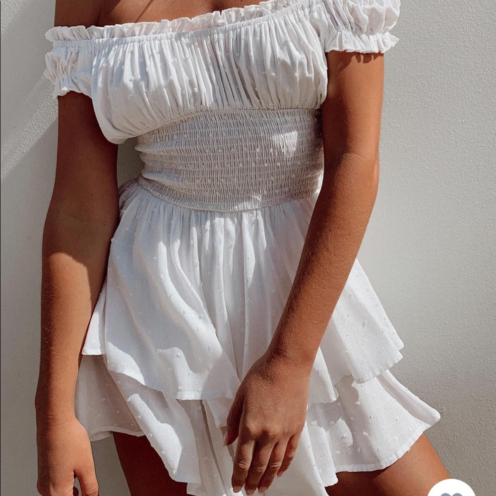 Princess Polly The Love Galore Romper White Size 2